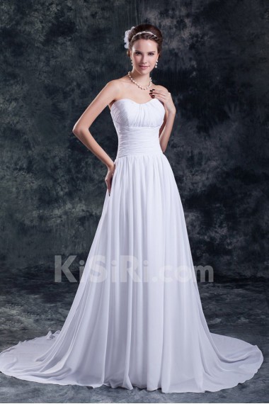 Chiffon Sweetheart A Line Gown