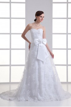 Organza Sweetheart A Line Gown