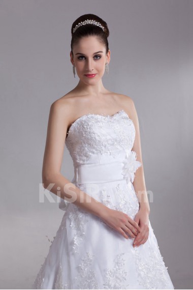 Lace Sweetheart A Line Gown with Embroidery
