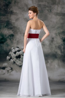 Chiffon Scoop A Line Gown with Sash