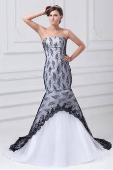 Strapless Mermaid Lace Gown