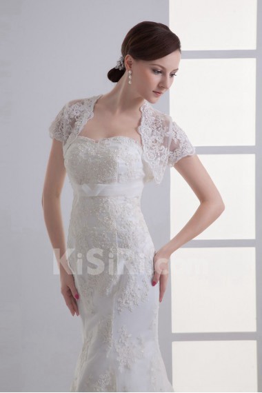 Strapless Sheath Gown with Embroidery