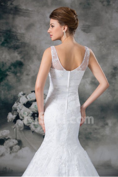 Lace V-Neck Sheath Gown
