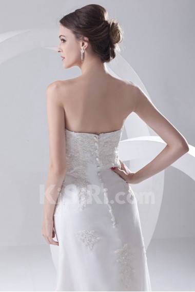 Lace Strapless A Line Ankle-Length Dress