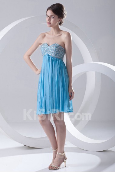 Chiffon Sweetheart Short Dress with Sequins
