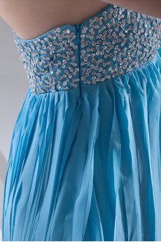 Chiffon Sweetheart Short Dress with Sequins