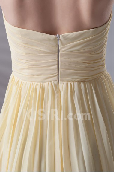 Chiffon Sweetheart Knee Length Dress