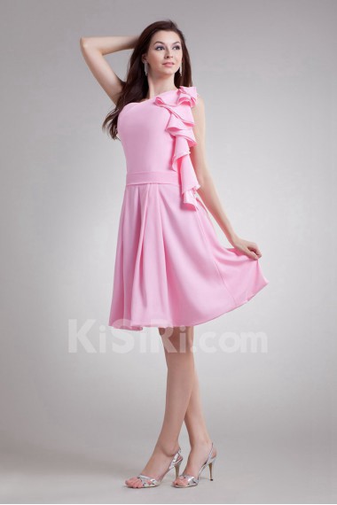 Silk Asymmetrical Short Dress