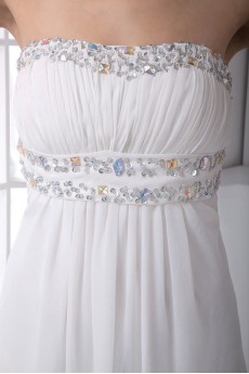 Chiffon Sweetheart Empire Dress with Sequins