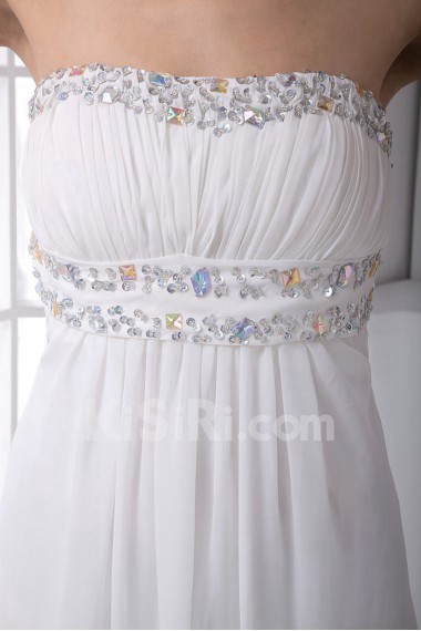 Chiffon Sweetheart Empire Dress with Sequins