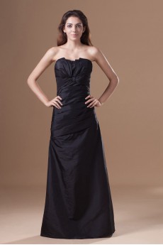 Taffeta Scallop A Line Dress with Directionally Ruched Bodice