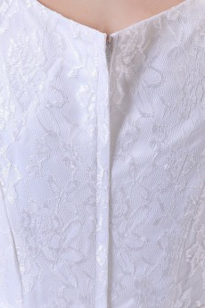Satin Jewel Neckline Ankle-Length Sheath Dress with Embroidery