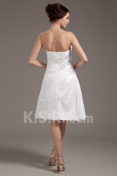 Chiffon Strapless Short A-Line Dress
