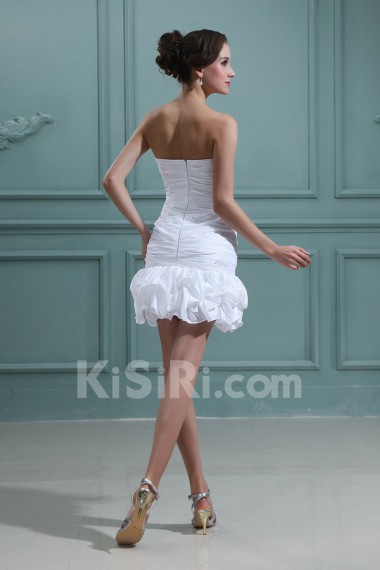 Taffeta Strapless Short Dress