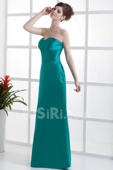 Charmeuse Sweetheart Floor Length A-line Dress with Ruffle
