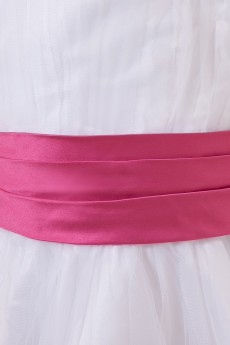 Organza Straps Neckline Short A-Line Dress with Ruffle