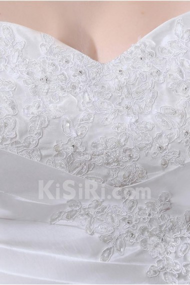 Embroiderd Beading Sweetheart Taffeta A-Line Plus Size Gown
