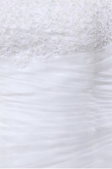 Sweetheart Organza Beading Pleat Plus Size Gown