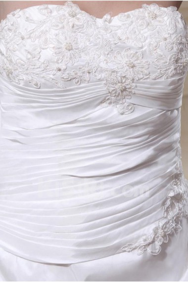 A-Line Taffeta Sweetheart Beading Plus Size Gown