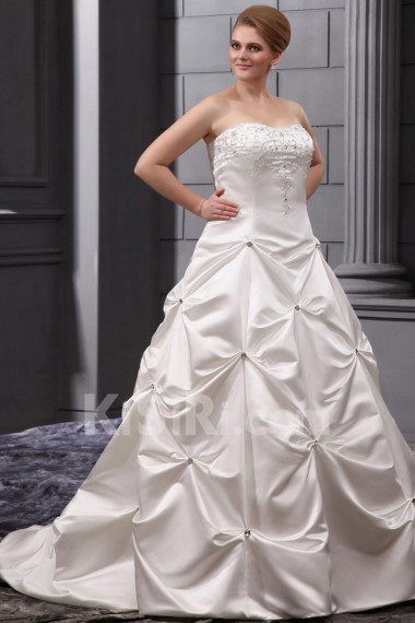 Embroidered Plus Size Ball Gown