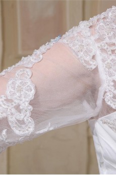 Taffeta Lace Beading V-Neck Plus Size Gown