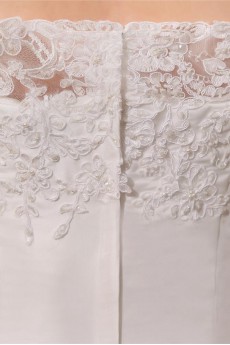 Lace Taffeta Off-The-Shoulder Plus Size Gown