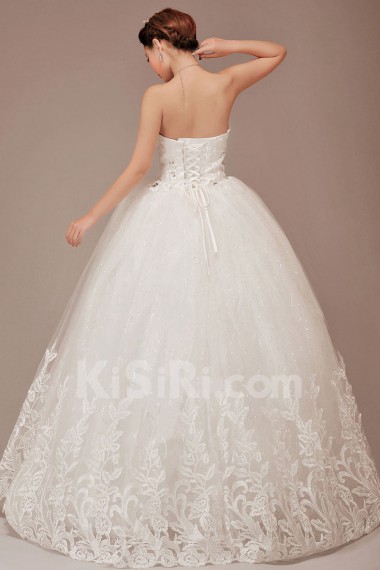 Tulle Sweetheart Floor Length Ball Gown with Sequins