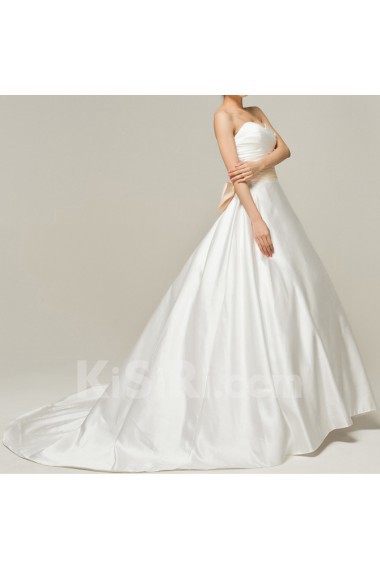 Satin Sweetheart A-line Gown