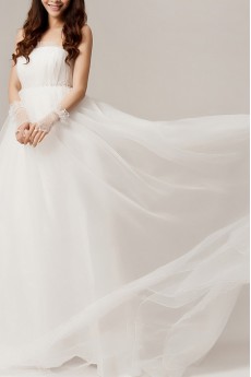 Tulle Strapless Ball Gown with Crystal
