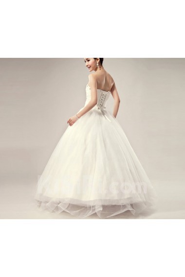 Tulle Sweetheart Floor Length Ball Gown with Crystal