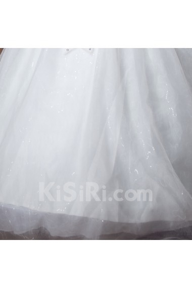 Tulle Sweetheart Floor Length Ball Gown with Crystal
