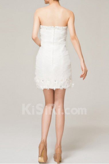 Net Sweetheart Short Dress with Crystal