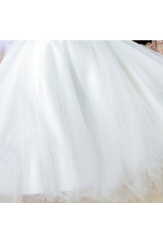 Satin,Tulle,Net Sweetheart A-line Dress with Diamond