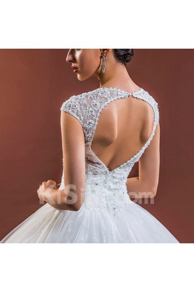 Satin,Lace,Tulle Sweetheart Ball Gown Dress with Embroidery