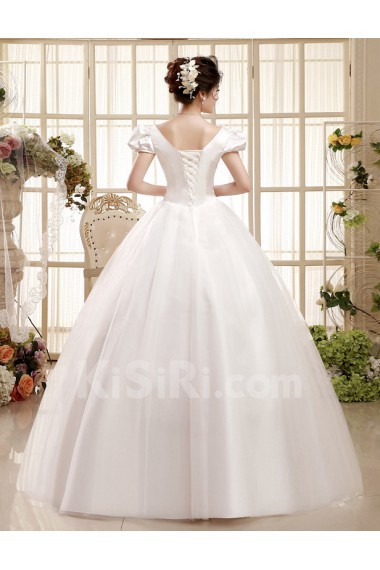 Tulle V-Neck Ball Gown Dress with Beading and Sequins