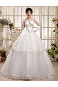 Tulle Sweetheart Ball Gown Dress with Beading and Bow