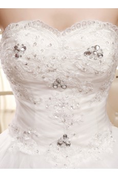 Tulle Sweetheart Ball Gown Dress with Beading and Embroidery