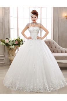 Tulle Strapless Ball Gown Dress with Sequin and Bow
