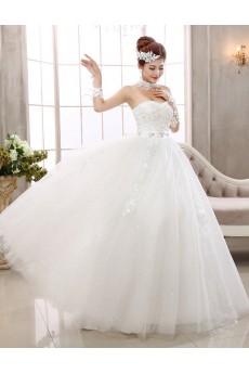 Lace Sweetheart A-Line Dress with Embroidery