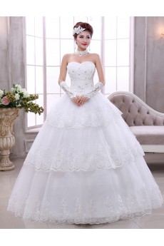 Lace Sweetheart A-Line Dress with Sequins and Embroidery