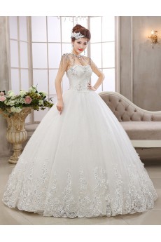 Lace Sweetheart Ball Gown Dress with Beading and Sequin