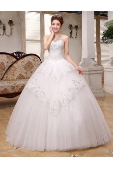 Lace and Tulle Sweetheart Ball Gown Dress with Sequin