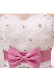 Lace and Tulle Sweetheart Ball Gown Dress with Bow