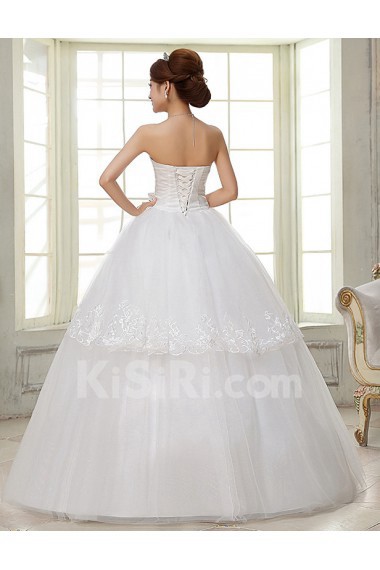Lace and Tulle Strapless Ball Gown Dress with Sequins