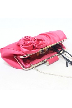 Satin Wedding or OL handbag with Handmade Rose H