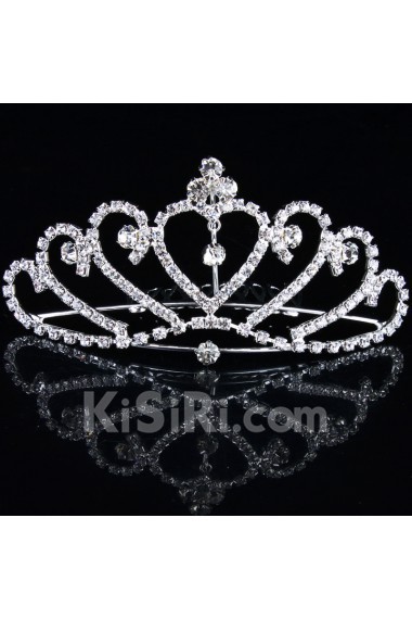 Wedding Jewelry Set - Necklace,Earrings and Tiara with Rhinestones and Alloy Plated 