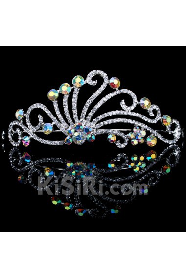 Beauitful Alloy Wedding Bridal Jewelry Set with Color-Rhinestones Earrings,Tiara and Necklace