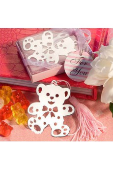 Personalized Bear Shaped Bookmark With Tassel