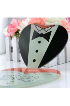 Heart Shaped Gown & Tuxedo Coasters (Set of 2)