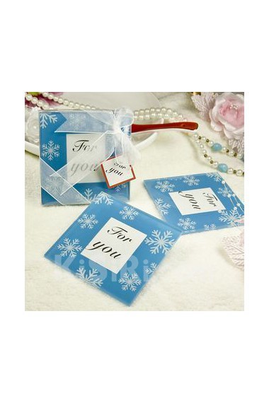 Snowflake Photo Coasters - Set Of 2